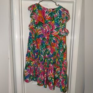SHEIN Colorful Tropical Print Mini Dress